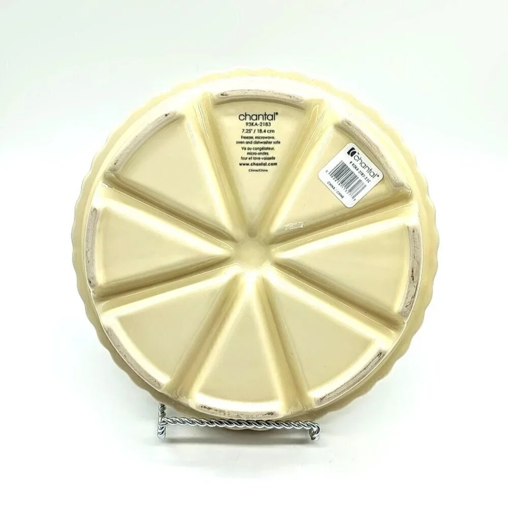 Chantal 7.25-Inch Round Ceramic Scone Baking Dish NWT